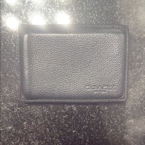 Coach Black Key and Card Holder Premium Leather